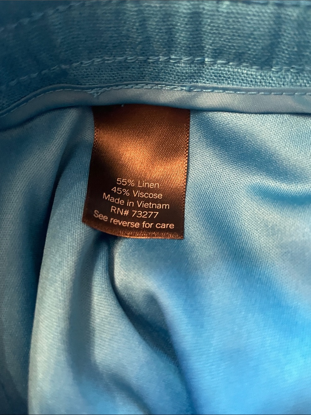 Simply Vera Vera Wang Bright Royal Blue High-Rise Linen Pull-On Pants - Picture 4 of 16